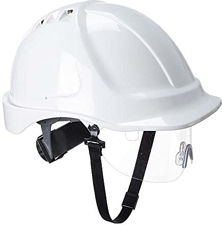 Portwest Casco Endurance con Visiera, Bianco