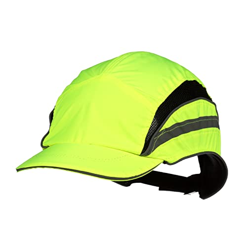 3M ™ First Base™ 3 Bump Cap 2021866, Classic, alta visibilità, giallo, visiera ridotta, 55 mm