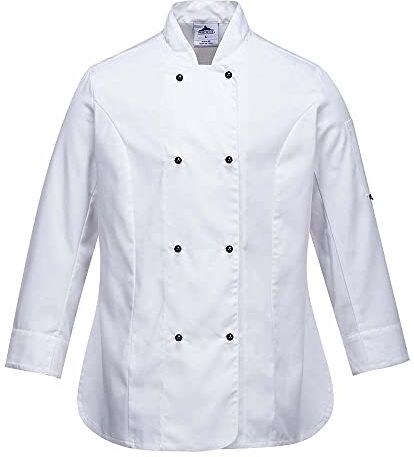 Portwest Rachel Chef Jacket Color: White Talla: Medium