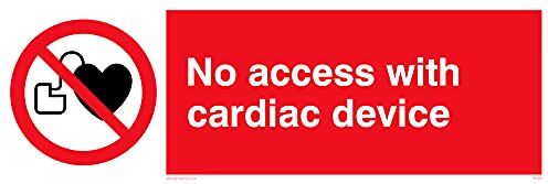 Viking Cartello "No Access Cardiac Device", 300 x 100 mm, L31