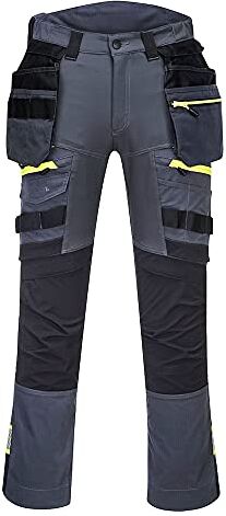 Portwest DX4 Pantalone Holster Tasca Rimovibile per uomo, Colore: Grigio Metallo, Taglia: 42,