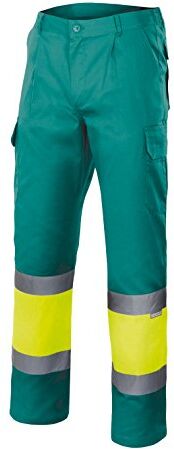 Velilla 157 Pantaloni alta visibilità (Taglie M) colore verde e giallo fluo