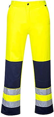 Portwest TX71 Pantaloni Alta Visibilità, Seville, Giallo/Navy, S