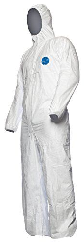 DuPont Tyvek 500 xpert indumenti protettivi chimici con cappuccio, categoria III, tipo 5-B e 6-B, bianco, dimensioni s