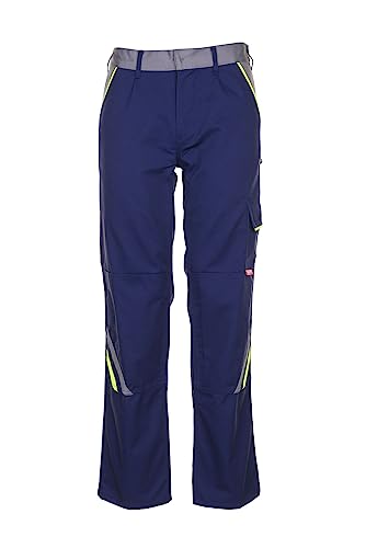 Planam 066 misura 167,64 cm (66") Visline "Pantaloni, colore: blu Marine/Giallo/zinco