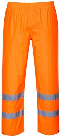 Portwest H441 Pantaloni Antipioggia ad Alta Visibilità, Arancione, XXXL