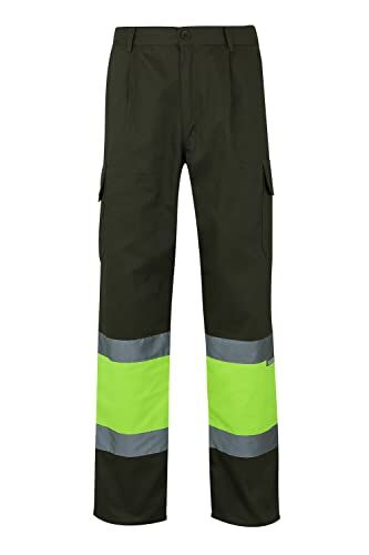 Velilla 157 Pantaloni alta visibilità (Taglie S) colore verde caccia e giallo fluo