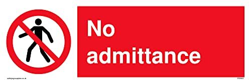 Viking Cartello"no admittance", 300 x 100 mm, L31