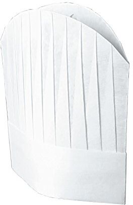 Isacco TNT Cuoco Cappello, 29cm, Bianco, Confezioni da 10