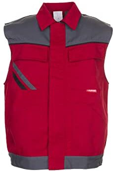 Planam Highline gilet, taglia 4 X L, rosso/ardesia/nero, 068