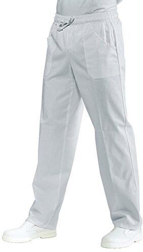 Isacco Pantalone con Elastico, Taglia S, Bianco