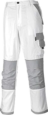 Portwest Pantaloni Linea Craft, Bianco/Grigio, L