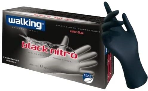 WALKING Guanti nitrile Black Nitro L 100 pz