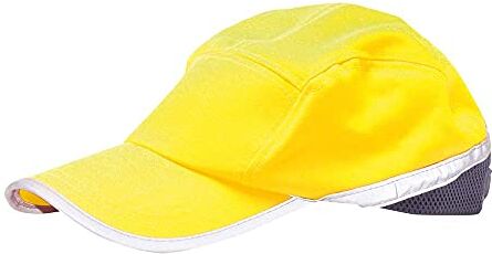 Portwest HB10 Cappellino con Visiera ad Alta Visibilità, Giallo/Navy,