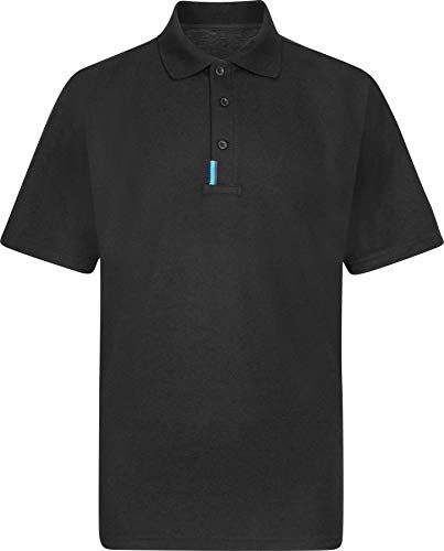 Portwest Polo WX3 per uomo, Colore: Nero, Taglia: S,