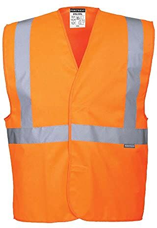 Portwest C472 Gilet ad Alta Visibilità, con Una Banda e Bretelle, Arancione, S/M