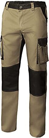 Velilla 103020B Pantaloni Bicolore Multitasche, Beige Sabbia E Nero, 62 IT