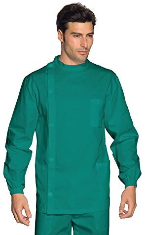 Isacco Casacca Dentista Verde, Verde, XL, 100% Cotone, Manica Lunga