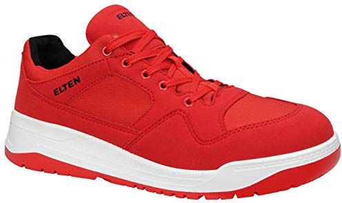 ELTEN Scarpe antinfortunistiche  MAVERICK rosso Low ESD S3, uomo, tessuto, puntale in acciaio, leggero, sportivo, rosso, misura: 48