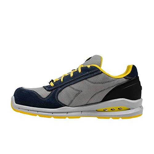 Diadora Run Net AIRBOX Low S1P SRC, Scarpe da Ginnastica Uomo, Blue Cosmos/Moon Rock Gray, 35 EU