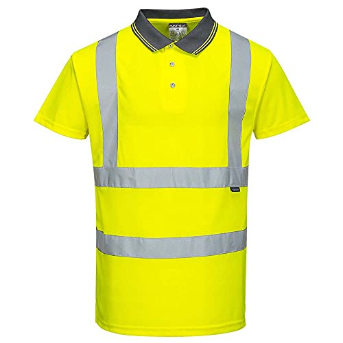 Portwest Polo Maniche Corte ad Alta Visibilità, Giallo, XS