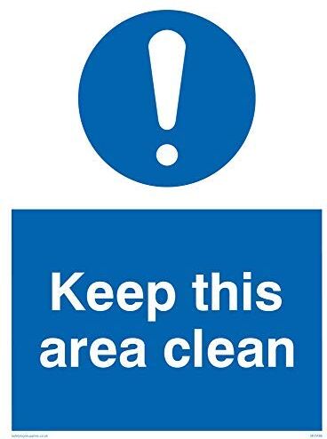 Viking segni  "Keep this area Clean" Sign, vinile, 400 mm altezza x 300 mm larghezza