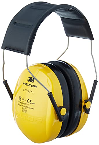 3M Optime Cuffie Auricolari H510A, Paraorecchie Leggeri con Morbidi Cuscinetti, Protezione dell'Udito contro i Livelli di Rumore nell'Intervallo 87-98 dB, SNR: 27dB, Giallo, Confezione da 1