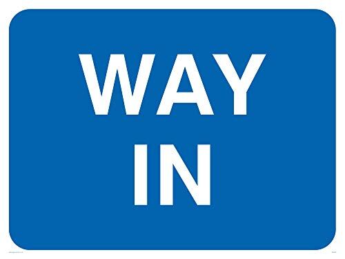 Viking segni mr580-a3l-3 m "way in" Sign, 3 mm, in plastica, 300 mm altezza x 400 mm larghezza