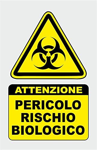 Social Crazy NEW CARTELLO SEGNALETICO PERICOLO RISCHIO BIOLOGICO Adesivo Extra Resistente, Pannello in Forex, Pannello In Alluminio (Pannello in Forex 30x42)