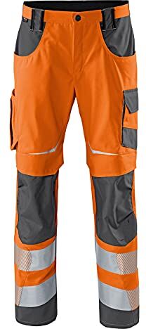 KÜBLER 22078340 – 3797 – 25 Pantaloni reflectiq PPE 2 Dimensioni, Arancione haute-vis/Antracite, 25