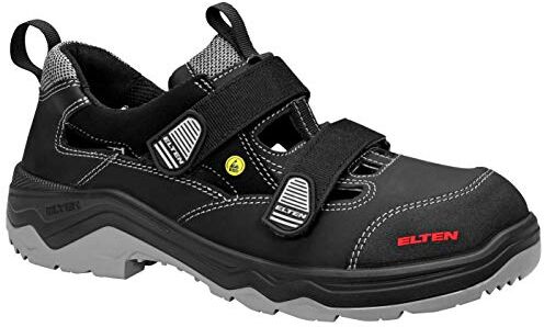 ELTEN Sicherheitssandale Laslo Esd S1P Scarpe Antinfortunistiche Unisex Adulto, Nero (Schwarz 1), 45 Eu