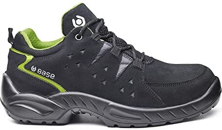 Base Protection Harlem Scarpa Antinfortunistica, da Uomo e Donna, Nero/Verde, Taglie 49