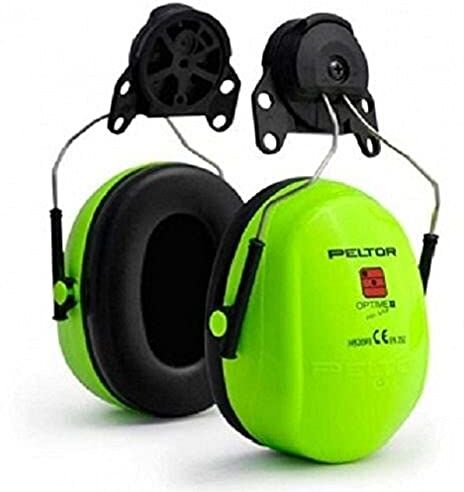 3M H540P3E-475-GB Cuffie Protettive con Attacco per Elmetto, 34 dB, Giallo/Verde Fosforescente