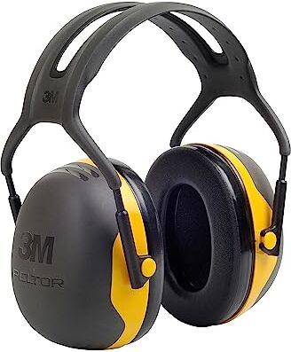 3M Peltor serie X, cuffie esterne, NRR, taglia unica, nero/verde (confezione da 1), 24 dB, Black/Yellow, 1