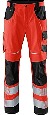 KÜBLER 22078341-5499-44 Pantaloni Reflectiq PSA 2, Colore: Rosso/Nero, 44