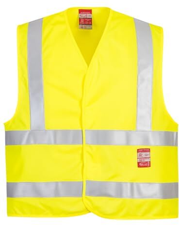 Portwest FR75 Gilet Ignifugo ad Alta Visibilità, Taglia 4X/5X, Giallo