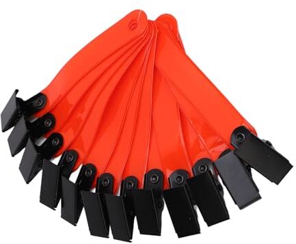 Sxhlseller 12 Pezzi Segnavia Ad Alta visibilità, Segnavia Riflettenti con Clip, Segnavia per Albero Segnavia per Supporto per Albero Escursionismo Caccia Campeggio all'aperto (ORANGE)