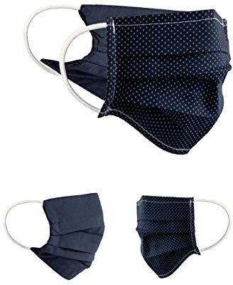 BAF Maschere Comunitarie, Set da 2 confezioni, Mascherina di Fortuna Unisex Maschera di Protezione della Bocca Reversibile, con Motivo in Cotone Lavabile BCI