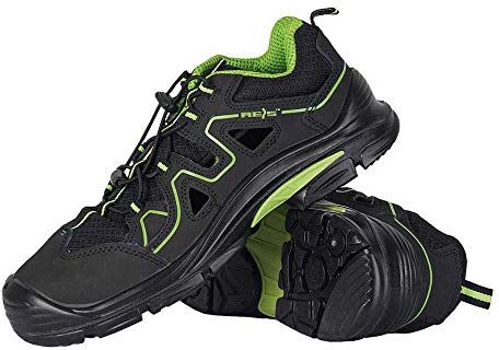 REIS -S1P_42 Composite Power Scarpe antinfortunistiche, nero-verde, taglia 42