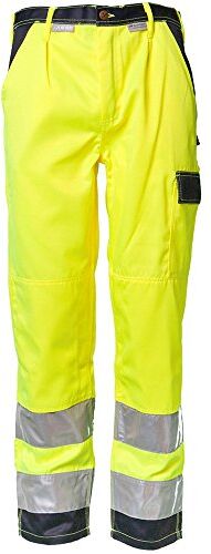 Planam Taglia 42, pantaloni da uomo di sicurezza in vita, 2 colori, giallo, modello