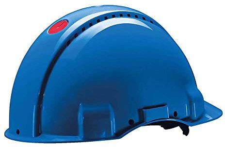 3M Peltor G 3000 Series Elmetto di Protezione con Uvicator senza Cricchetto e Fascia Antisudore in Pelle, Blu (blau)