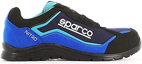 Sparco Nitro Scarpe Antinfortunistiche da Lavoro, Unisex Adulto, Nero/Blu, 36 EU