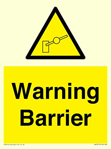 Viking Segnale di segnalazione della barriera di avvertimento, 150 x 200 mm, A5P