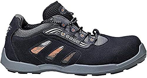 Base Protection , darts ESD Scarpa Antinfortunistica, da Uomo e Donna, Nero/Grigio, Taglie 48