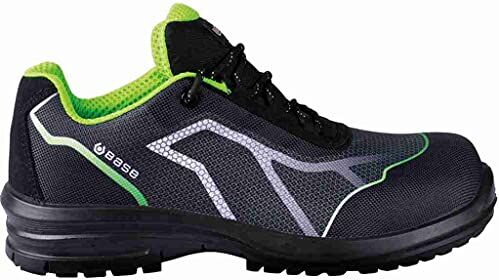 Base Protection Oren Scarpa Antinfortunistica, da Uomo e Donna, Nero/Verde, Taglie 40