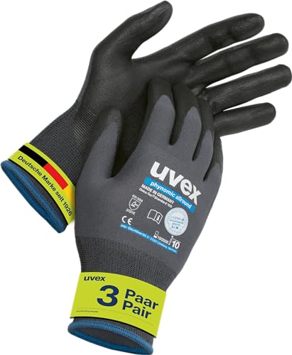 Uvex 3 paia di guanti protettivi Phynomic Allround Guanti da lavoro professionali 12/XXXL