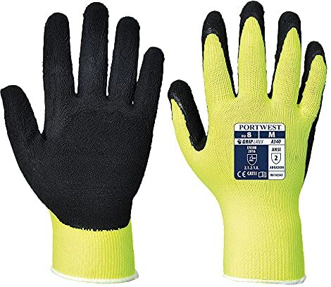 Portwest Hi-Vis Grip Glove, colorYellow talla Large