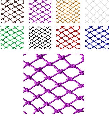 ZPW-Z Balcone Protezione Rete Sicurezza Bambini Rete Colore Nylon Rete Materna Colore Decorativo Scale Nette Protezione Patio Protezione Anticaduta Corda Rete Domestica Viola 6mm 4cm (Size : 2 * 9)