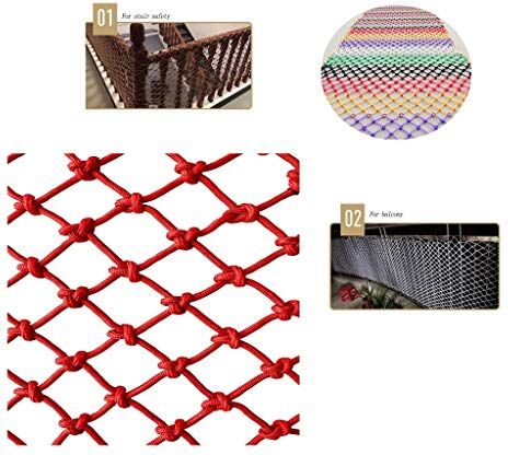 WSQ net Bambini Sicurezza degli animali domestici Prevenzione di caduta Corda Net Rete protettiva Balcone Scale Anti-caduta Netcolor Rete decorativa Trampolino Stagno Rete da giardino in nylon (5cm * 6mm)