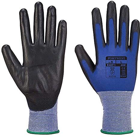 Portwest Senti Guanti Flex, Colore: Blu/Nero, Taglia: L,